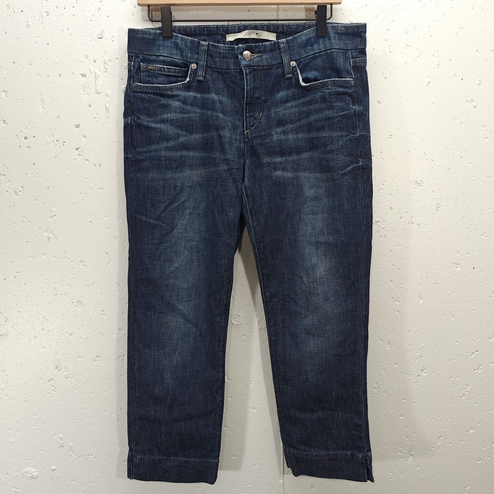 Joes Jeans Womens Size 30 Socialite Kicker Dark Wash Denim‎ Crop Capris